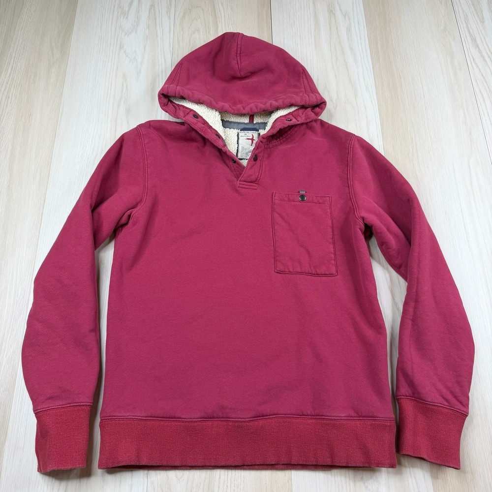 Relwen Superfleece Hoodie Sherpa Lined Hooded Sweatshirt Huckberry Red Small